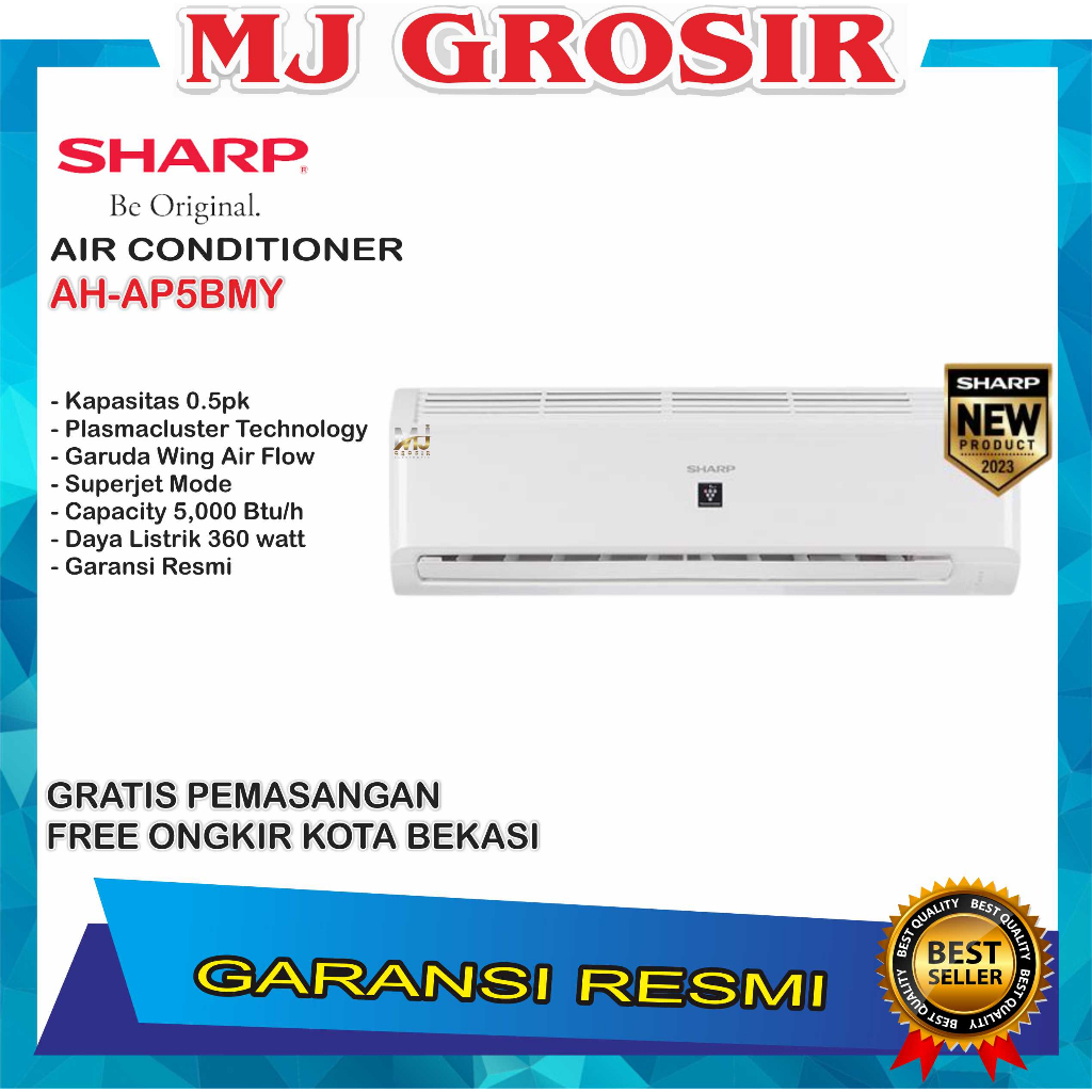 AC SHARP AH-AP 05 BMY 0.5PK + PASANG PLASMA CLUSTER