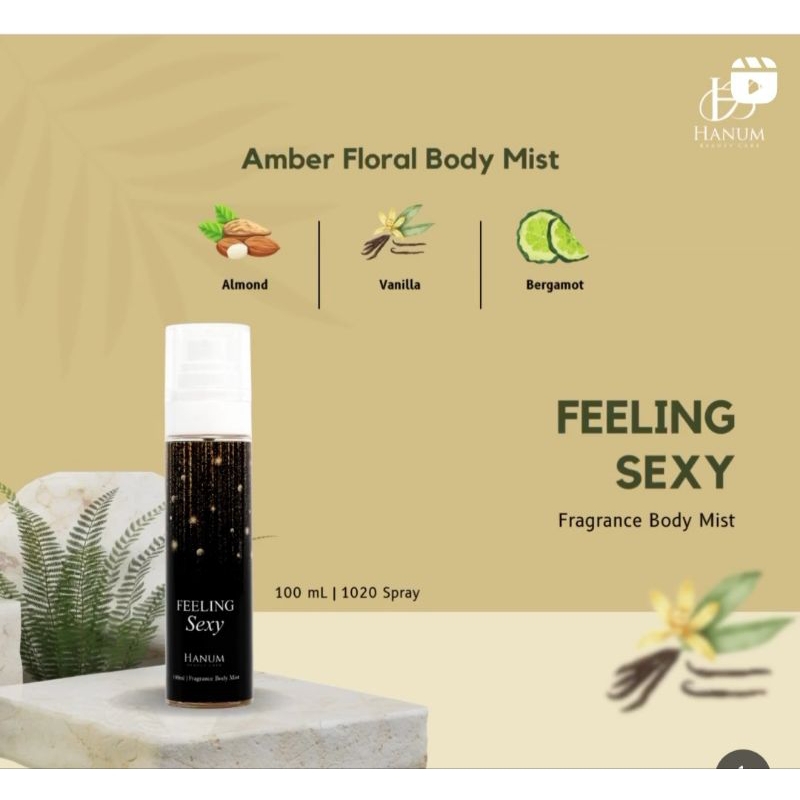(READY STOCK) HANUM BEAUTY CARE BODY MIST FEELING SEXY ORIGINAL