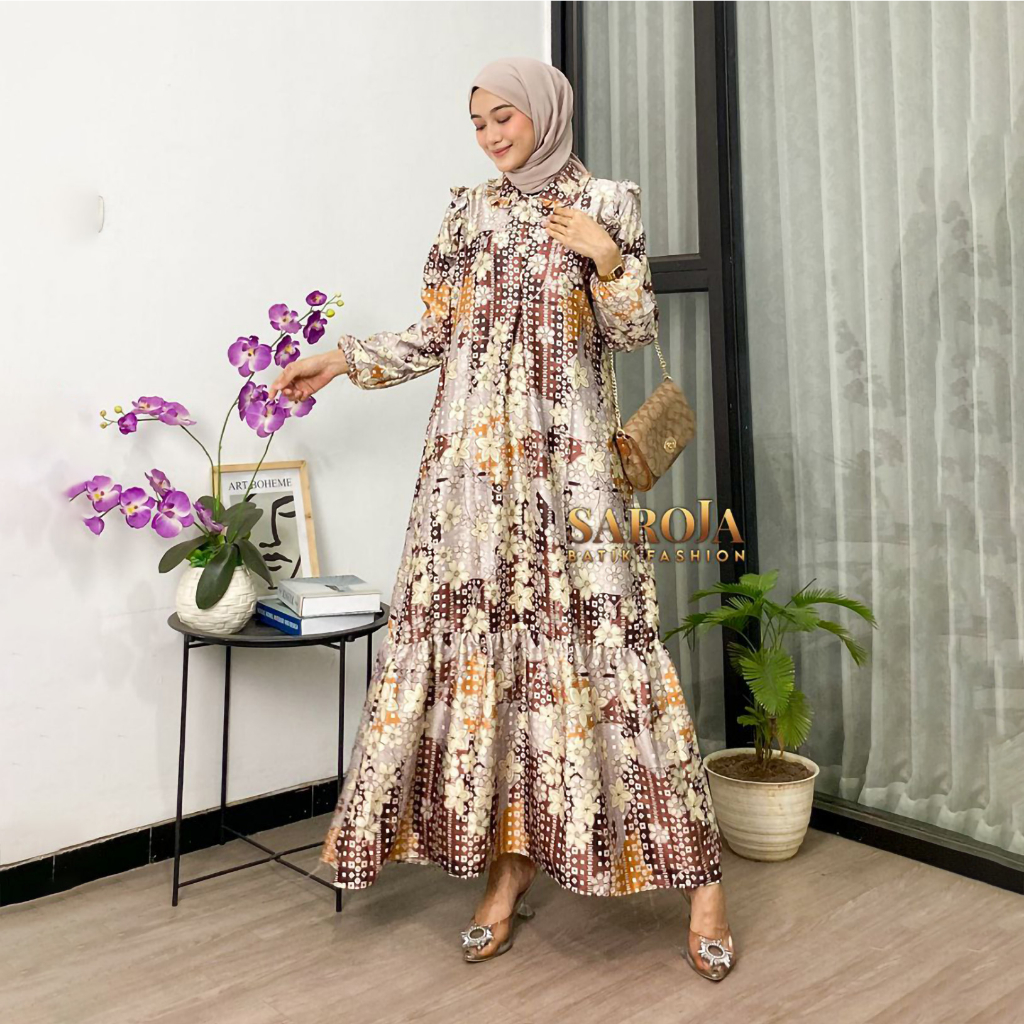 Adira dress | Gamis Silk Adira | Gamis Silk Syar'i By saroja