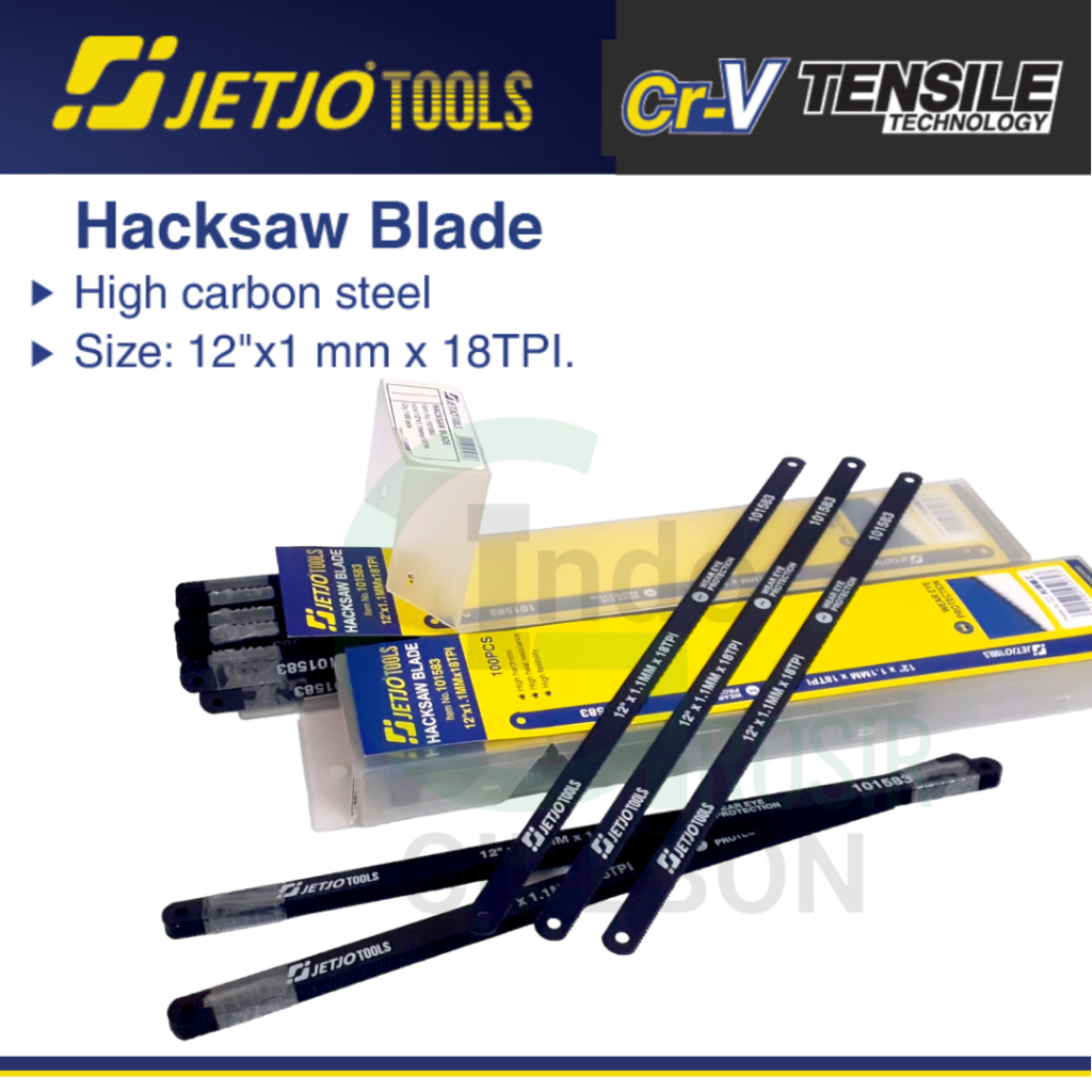 JETJO Mata gergaji besi 18TPI 12 inchi Hacksaw Blade 12&quot; hand saw blade Mata Potong Kayu Plastik Pipa Metal Flex