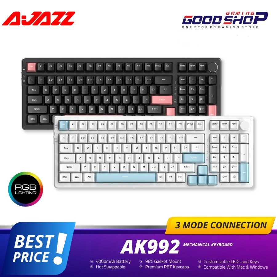 AJAZZ AK992 Gasket Mount Hotswap Mehanical - Gaming Keyboard