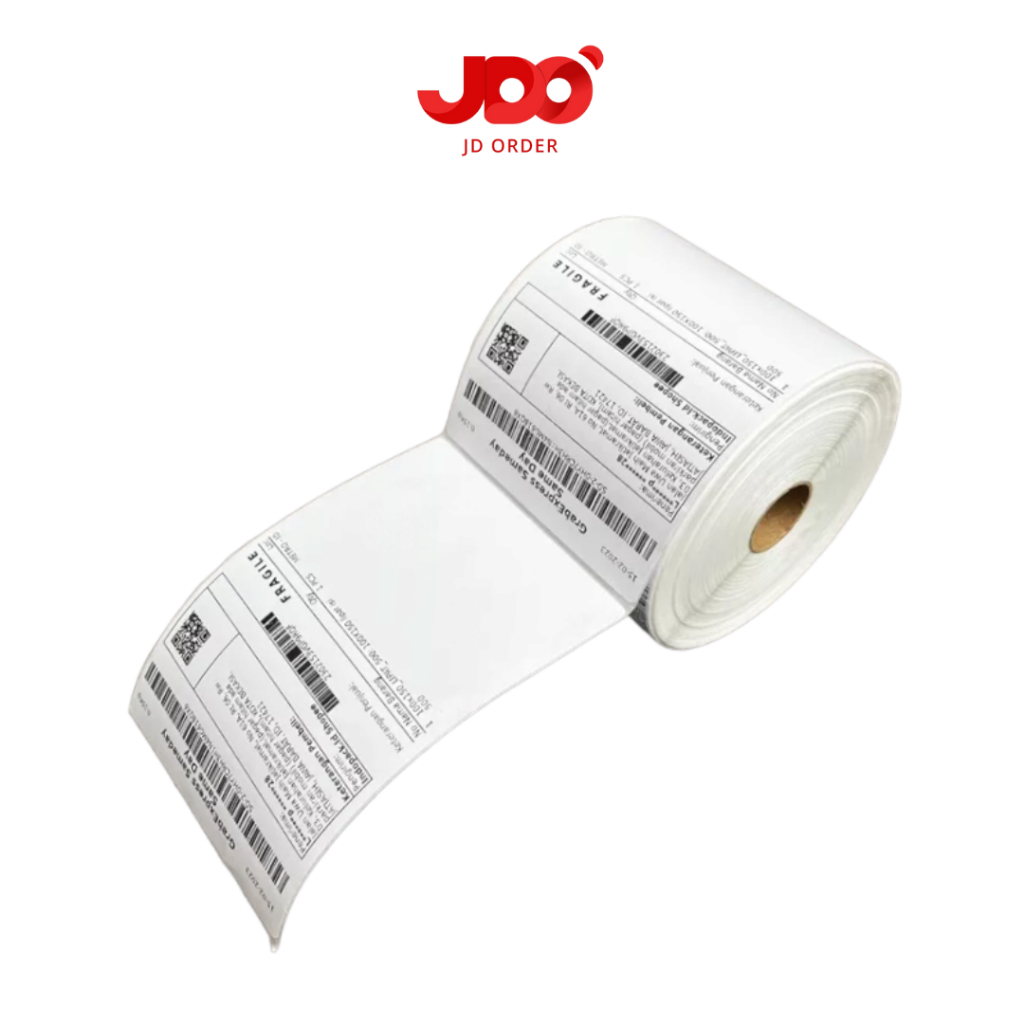 Kertas Thermal 100x150 mm 500 lbr Label thermal barcode Roll A6