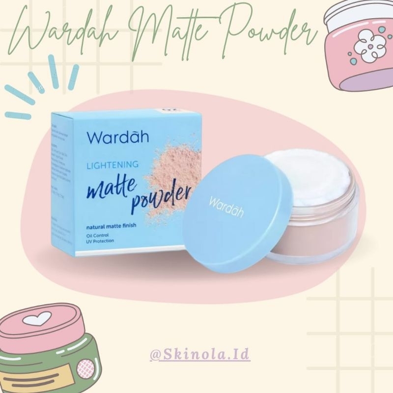 ORI 100% Skinola WARDAH Lightning Matte Powder Bedak Tabur Wardah SPF 15 PA++