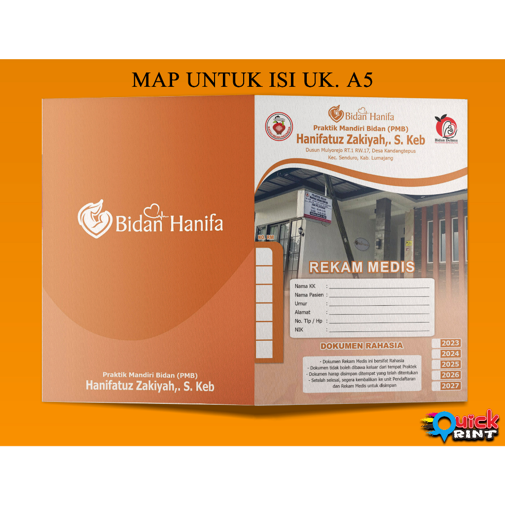 

Map Folder Ukuran Isi A5 / Map Puskesmas / Map Klinik / Map Sekolah
