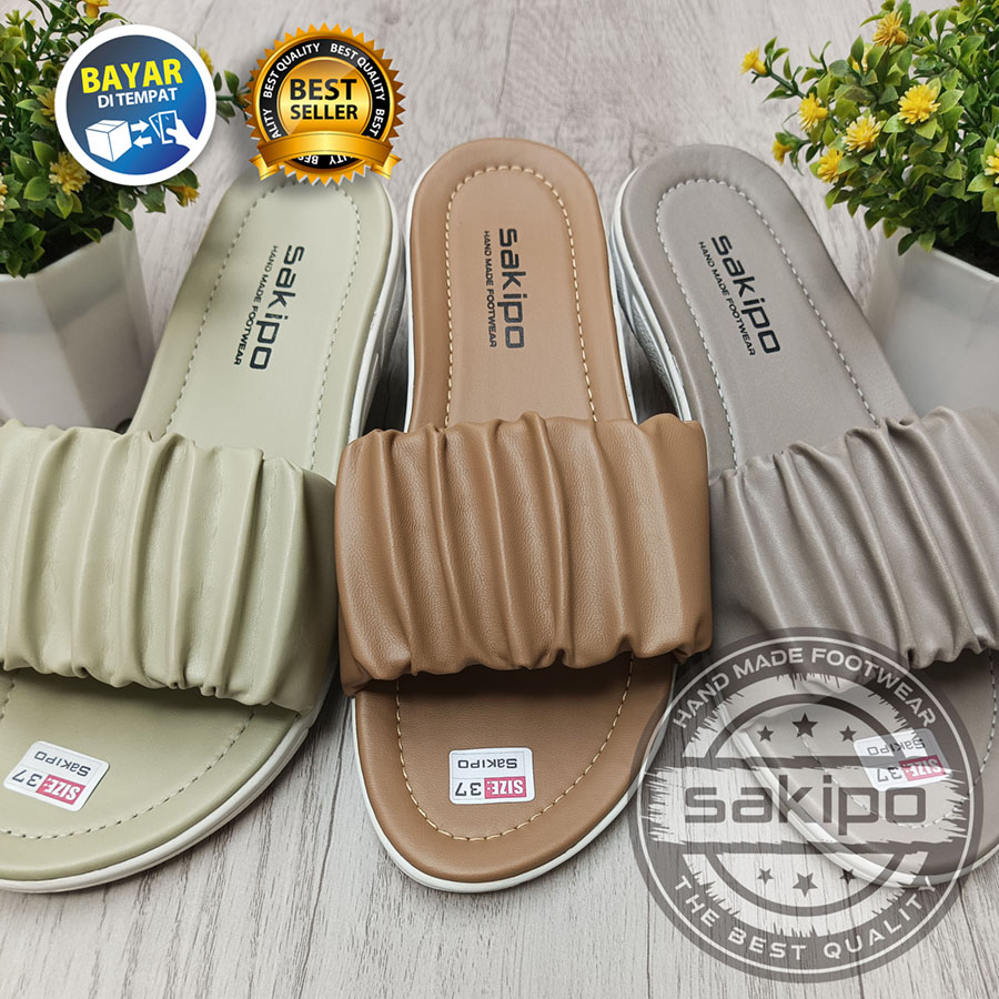 PROMO 7.7 BOOMBASTIS SALE !! SANDAL CEWEK REMAJA SLOP KERUT / SANDAL WANITA DEWASA KEREN TERBARU / SANDAL WANITA REMAJA GAUL KEKINIAN / SANDAL AMANDA MANOPO / SAKIPO