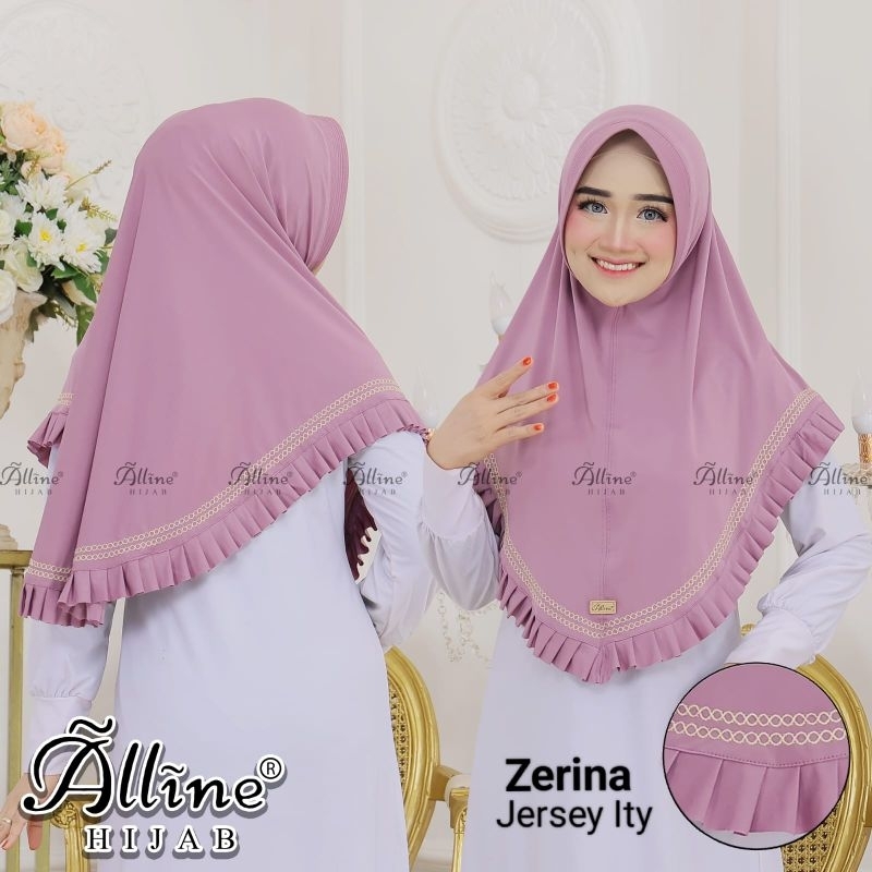 [Ori Alline] ZERINA••hijab instan pet rempel••hijab instan jersey ity