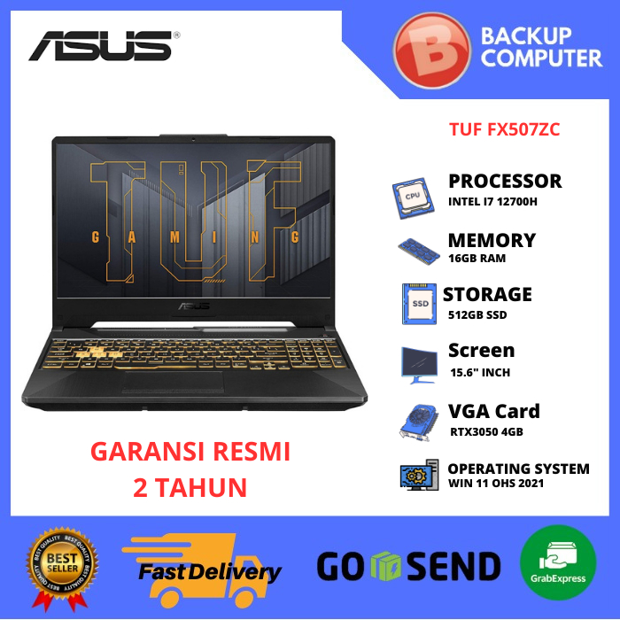 LAPTOP ASUS TUF FX507ZC I735B7GO I7 12700H