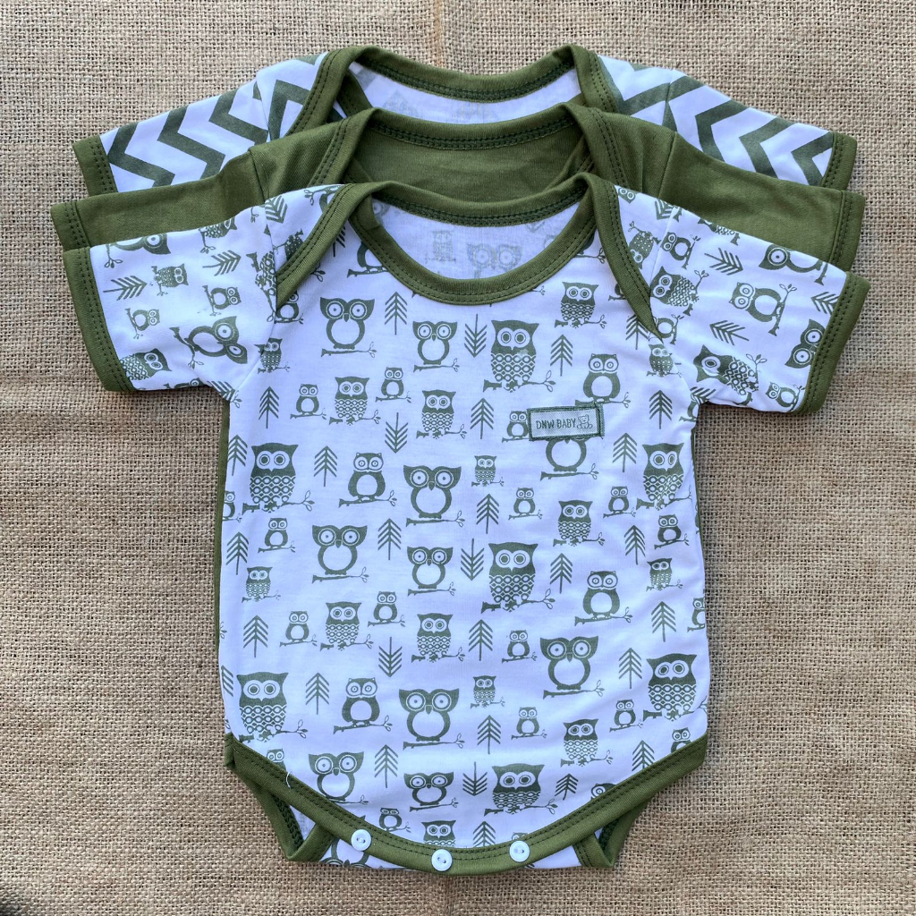 3pcs Jumper Bayi Bodysuit Motif   Full Sablon Jumper Bayi Newborn SNI ASYAM BABY