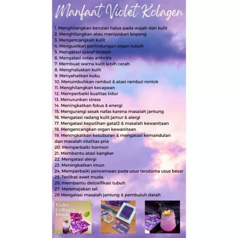 MURAH !! Violet Collagen Beauty Drink PT BASU original BPOM