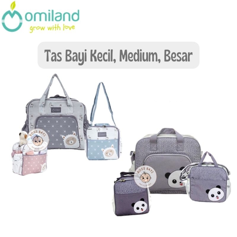 OMILAND - Tas Bayi / Diaper Bag Baby Alpaca &amp; Panda Series (Kecil | Medium | Besar)