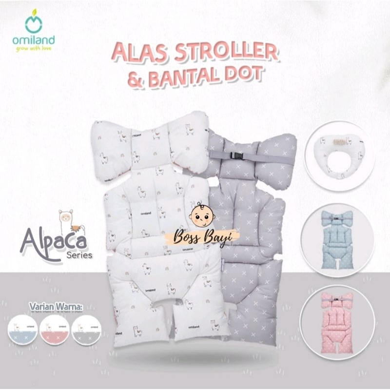 OMILAND - Alas Stroller Bayi + Bantal Dot