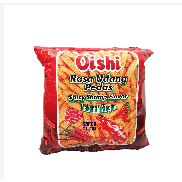 

Oishi Udang Pedas - Netto 11gr