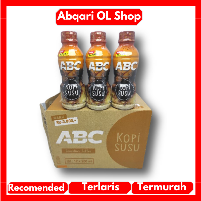 

ABC Kopi Susu Ready to Drink Kemasan Botol 200 ml Dapat 1 Dus Isi 24 Pcs