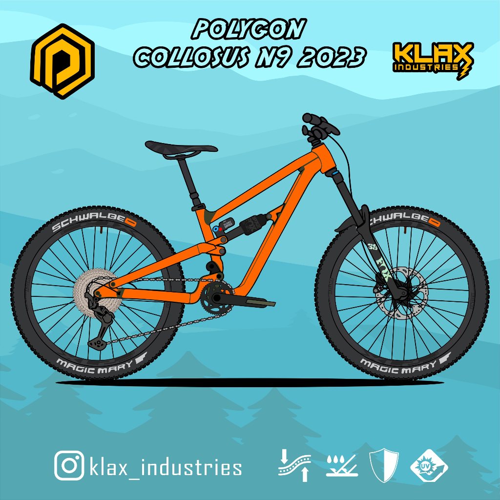 Shield Pro Polygon Siskiu Collosus n9 - special Protector for fullbike pelindung sepeda KLAX industr