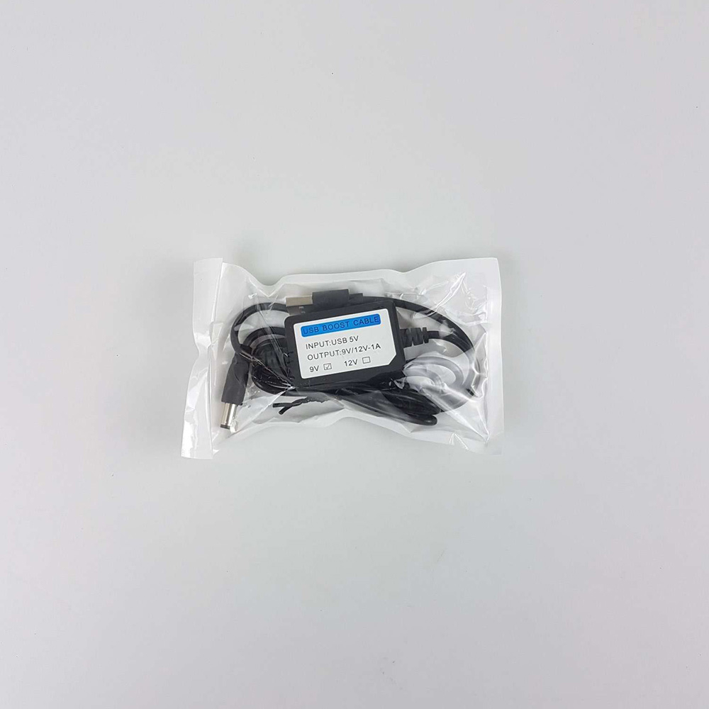 WorldChips Kabel USB Power Boost Step Up 5V to 9V 1A 2.1x5.5mm - TQ5 - Black