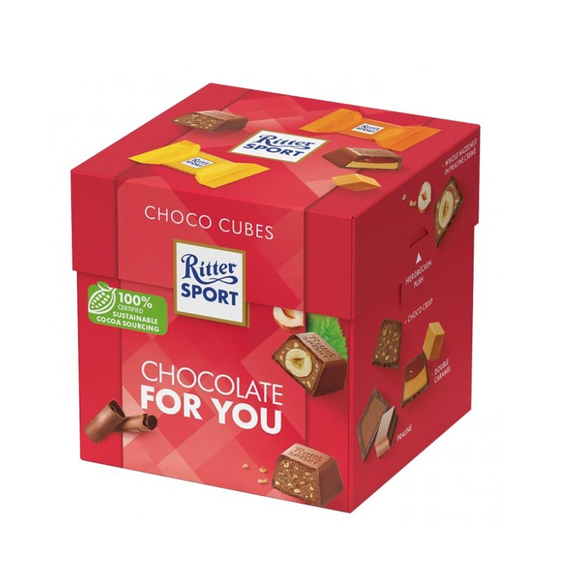 Coklat Ritter Sport Choco Cubes Schokowurfel Chocolate For You 176 Gram