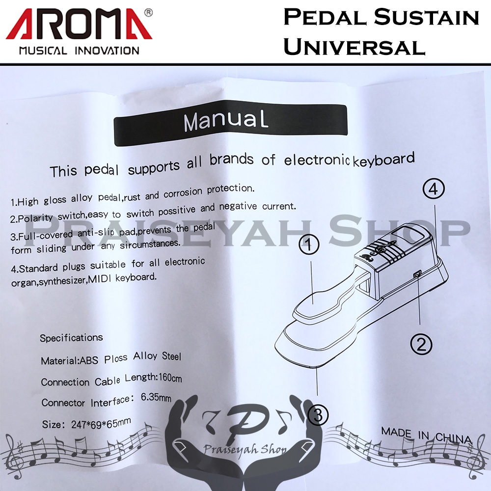 Pedal Sustain Keyboard Universal Aroma