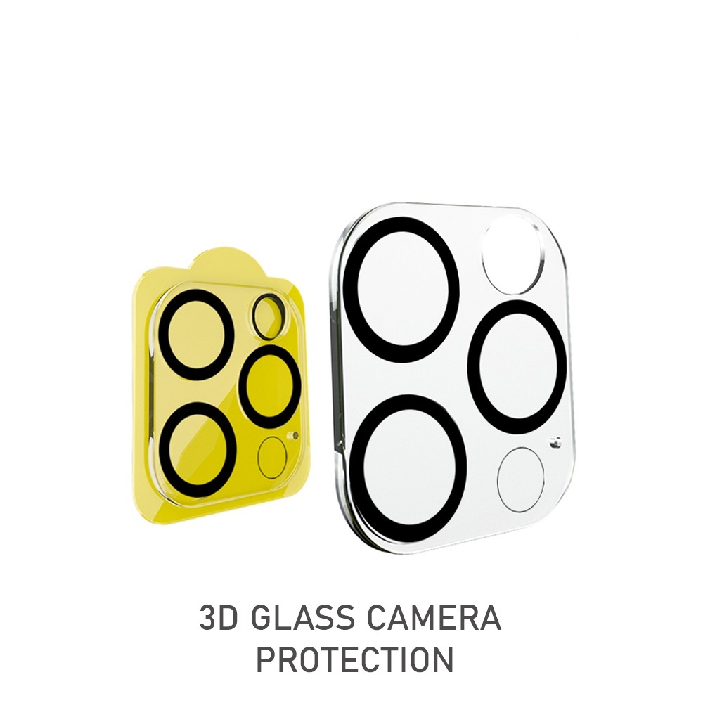 Tempered Glass 3D Camera Iphone For 14 14 Pro 14 Plus 14 Promax Ultra Clear - Black