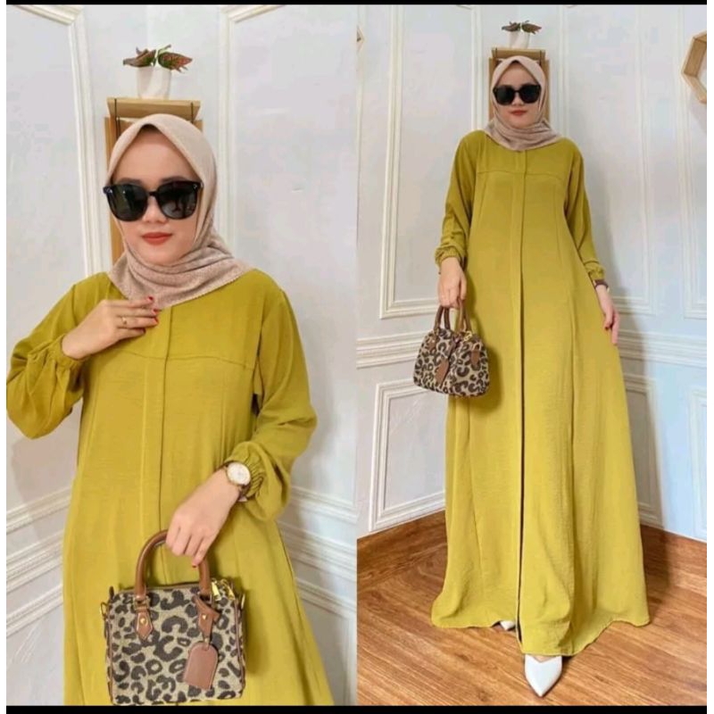 NEW/DRESS GAMIS MARYAM/GAMIS TERBARU/GAMIS WANITA/BAHAN CRINGKLE AIRFLOW PREMIUM