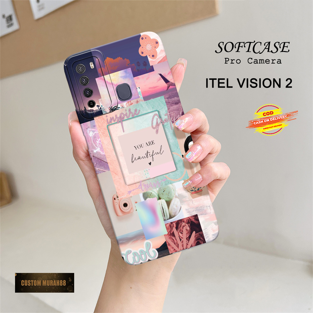 Case Itel Vision 2 Terbaru - Fashion Case Aesthetic - Casing Hp Itel Vision 2 - Soft Case Hp Itel Vi