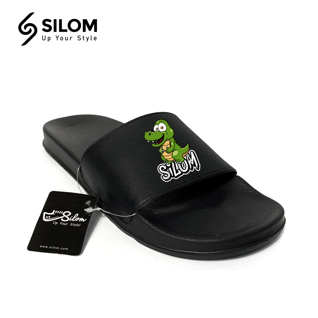 Sandal Slop Pria Tahan Air Karet Rubber Sendal Slide Silom S-05 Buaya Flip Flop