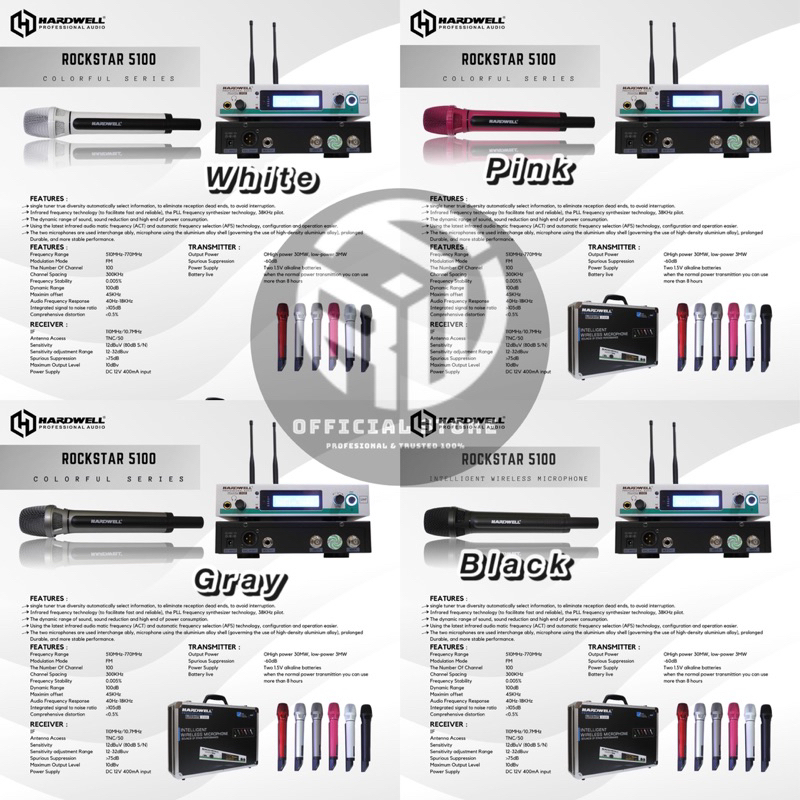 MIC WIRELESS HARDWELL ROCKSTAR 5100 / ROCKSTAR-5100 / ROCKSTAR5100 (ORIGINAL)