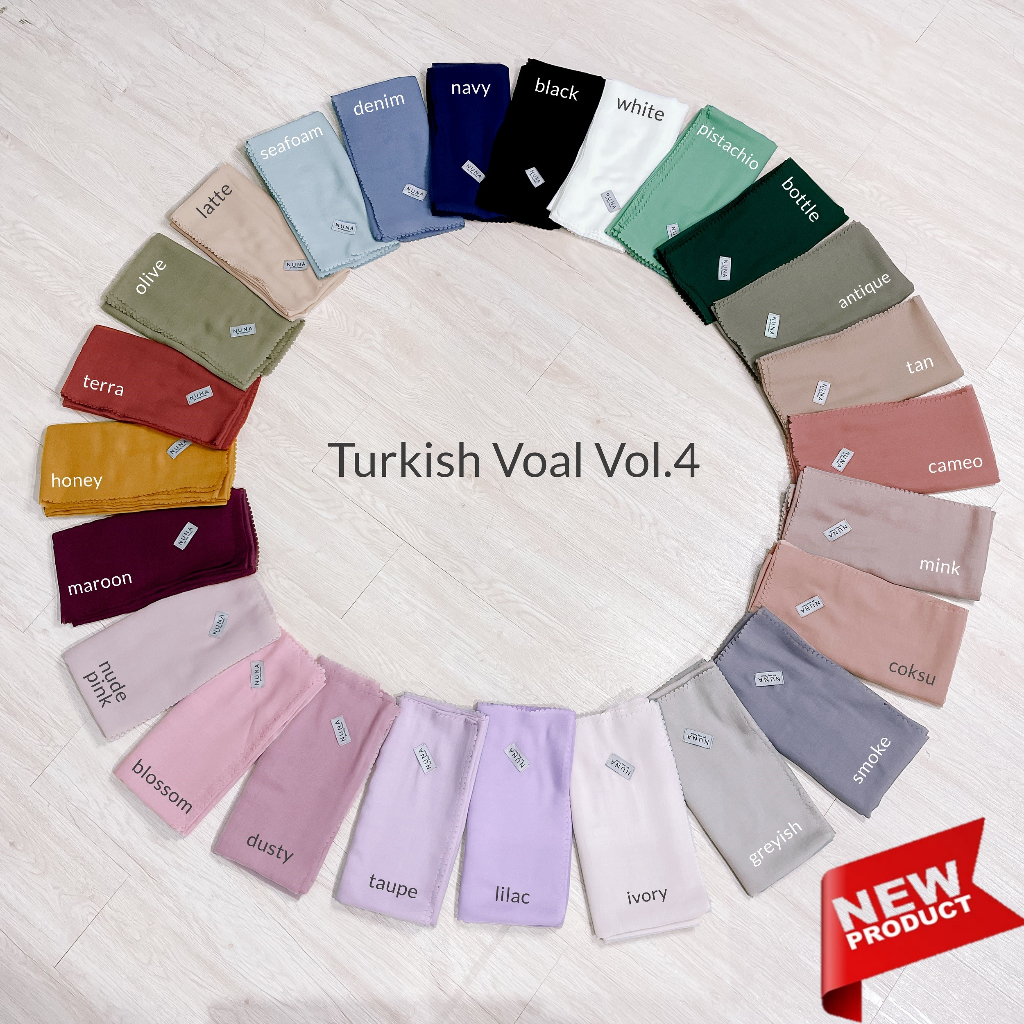 NUNA Turkish Voal VOL.4 | Segiempat voal basic voal hijab voal polos arabian voal