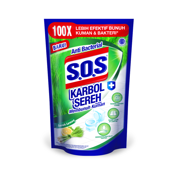 SOS KARBOL WANGI   SEREH LEMON   Refill 700ml