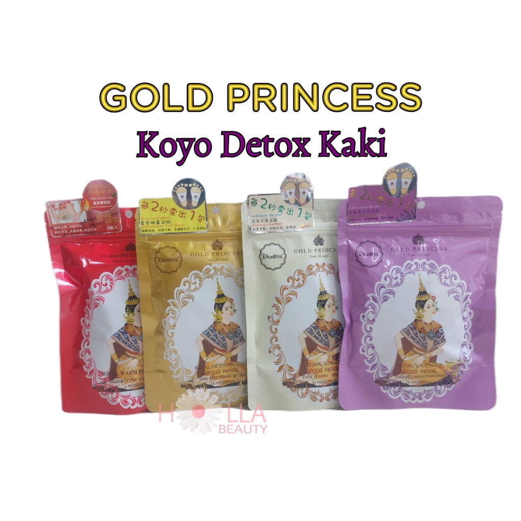 BM014 GOLD PRINCESS ROYAL Detoxification Foot Patch Koyo Detox kaki Original  Thailand / Koyo Detoxi
