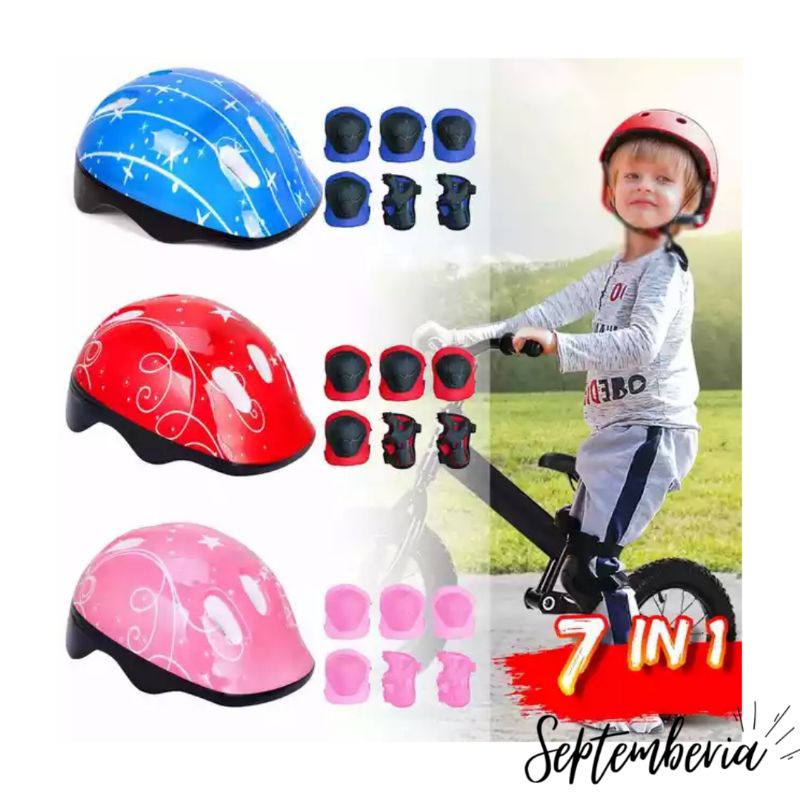 HELM DAN DEKER ANAK / SET SEPATU RODA | HELM PELINDUNG