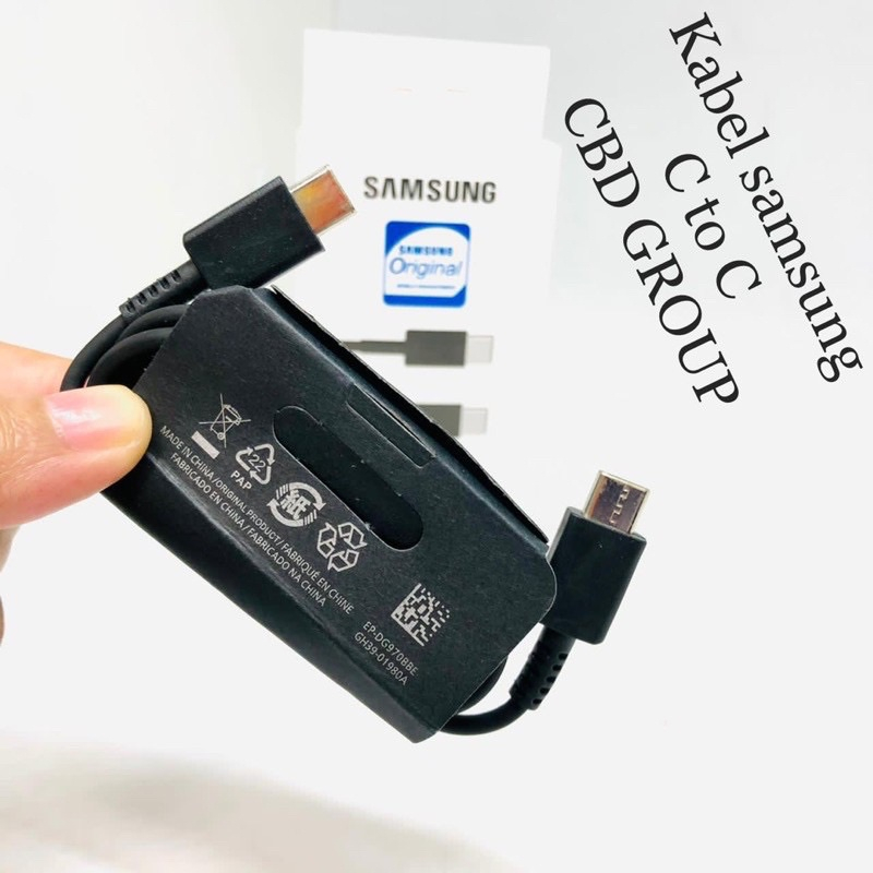 PROMO KABEL DATA SAMSUNG NOTE 20 USB TYPE C TO C ORIGINAL BY SMOLL