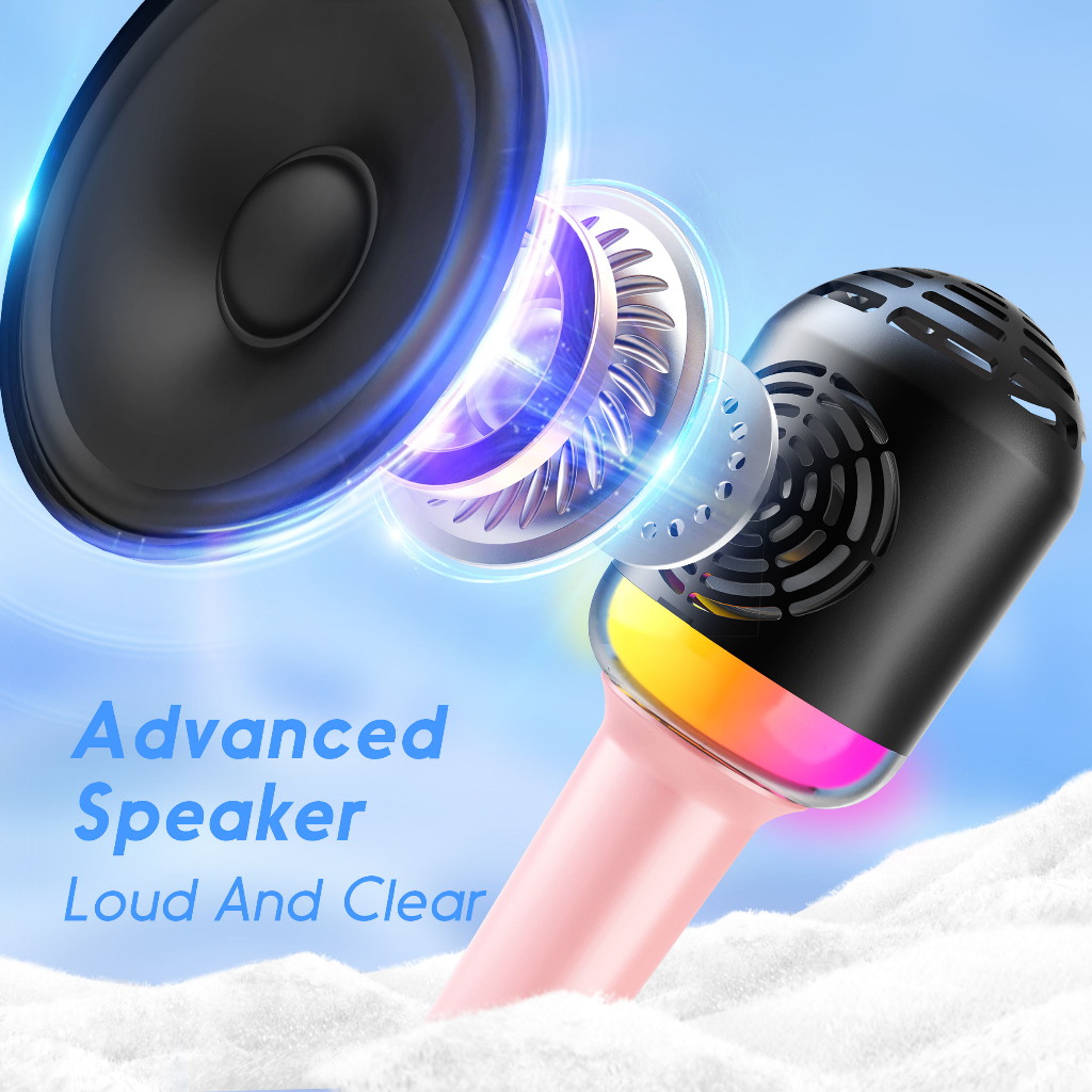 【READY STOCK】L8 Wireless Karaoke Microphone Handheld Mic With Speaker