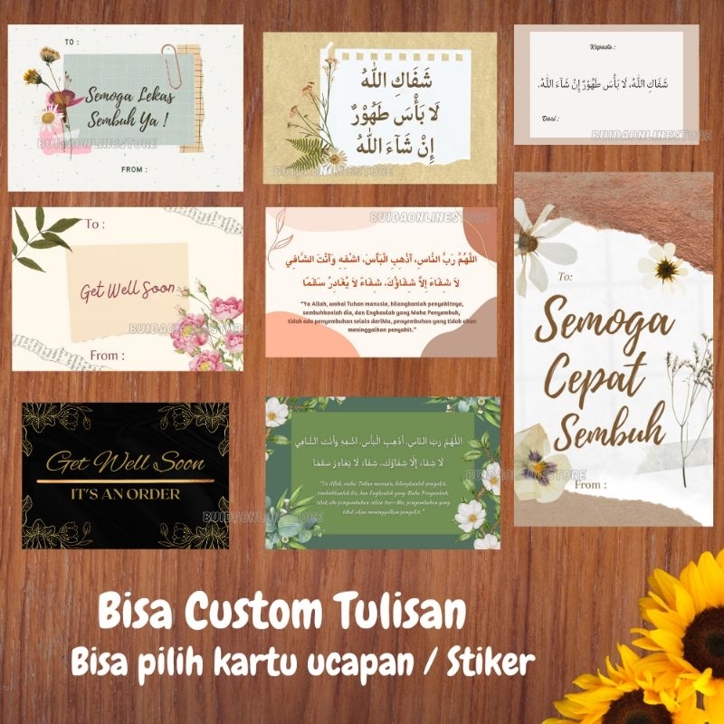 

Stiker Semoga Cepat Sembuh Label Kartu Ucapan Get Well Soon Sticker Semoga Lekas Sembuh dekorasi kemasan sealer segel hampers mengunjungi orang sakit teman keluarga bingkisan bisa custom tulisan bahasa arab doa orang sakit syafakillah