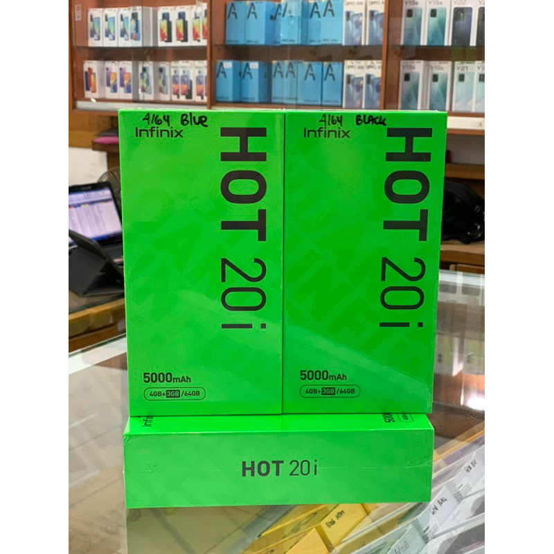 Infinix Hot 20i ram4+3-total ram7+64gb garansi resmi original