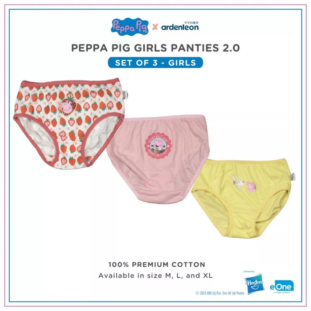 Ardenleon Celana Dalam Anak Girls Panties (3pcs per pack) PEPPA PIG
