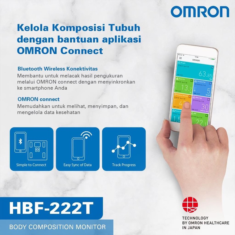 timbangan omron hbf 222T Omron Connected Monitor Komposisi Tubuh HBF-222T