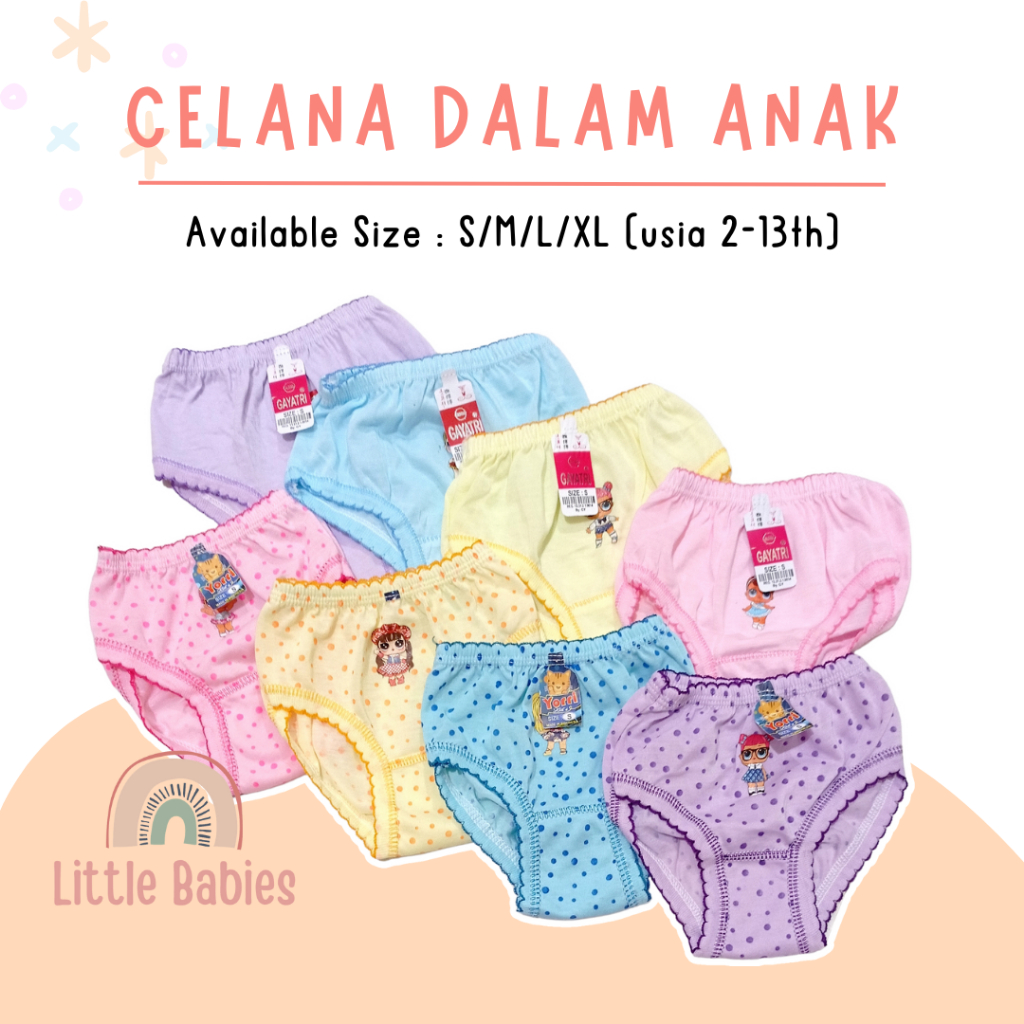 Celana Dalam Anak Katun Halus Polos dan Motif Murah