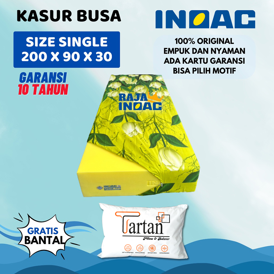 [200x90x30] Kasur Busa INOAC Original Single Ukuran 200x90x30 cm Garansi 10 Tahun Empuk Awet Tahan Kempes