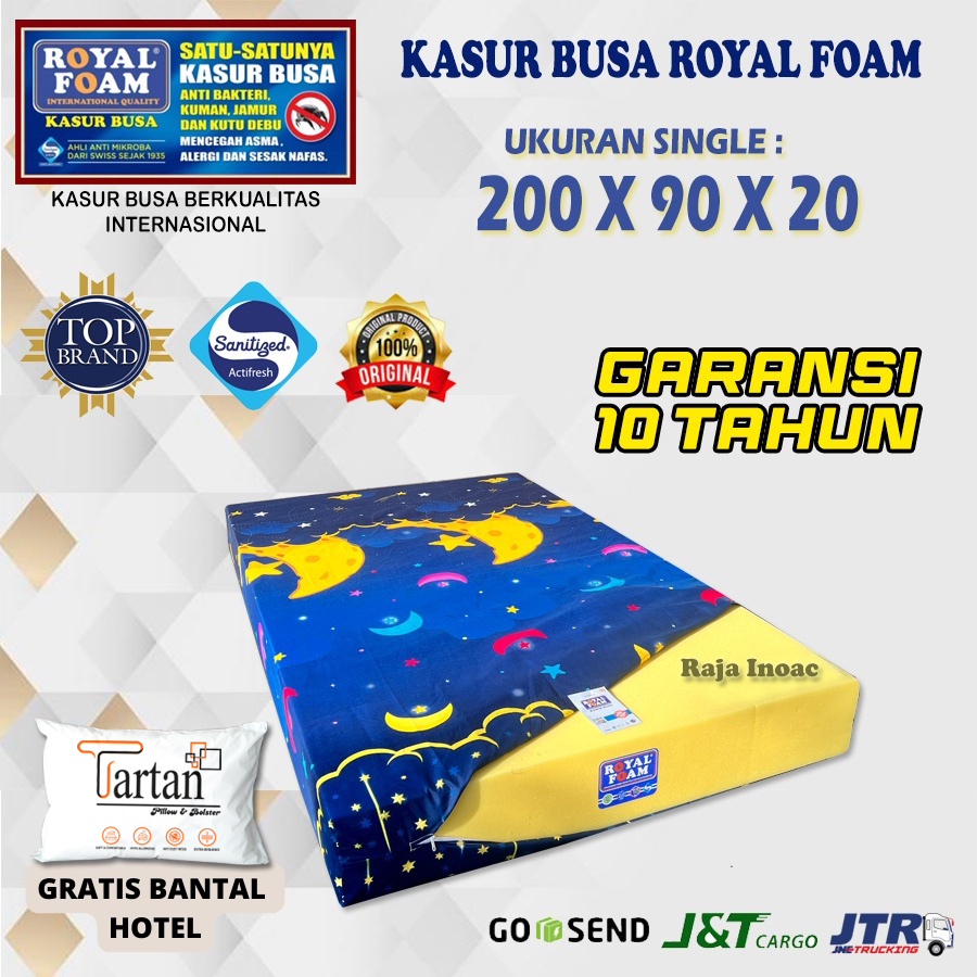 Kasur Busa ROYAL FOAM Single Ukuran 200X90X20 cm Garansi 10 Tahun Anti Kempes - Raja Inoac