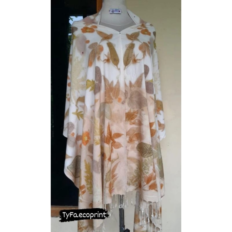 Pashmina Ecoprint || Selendang Ecoprint kain rayon
