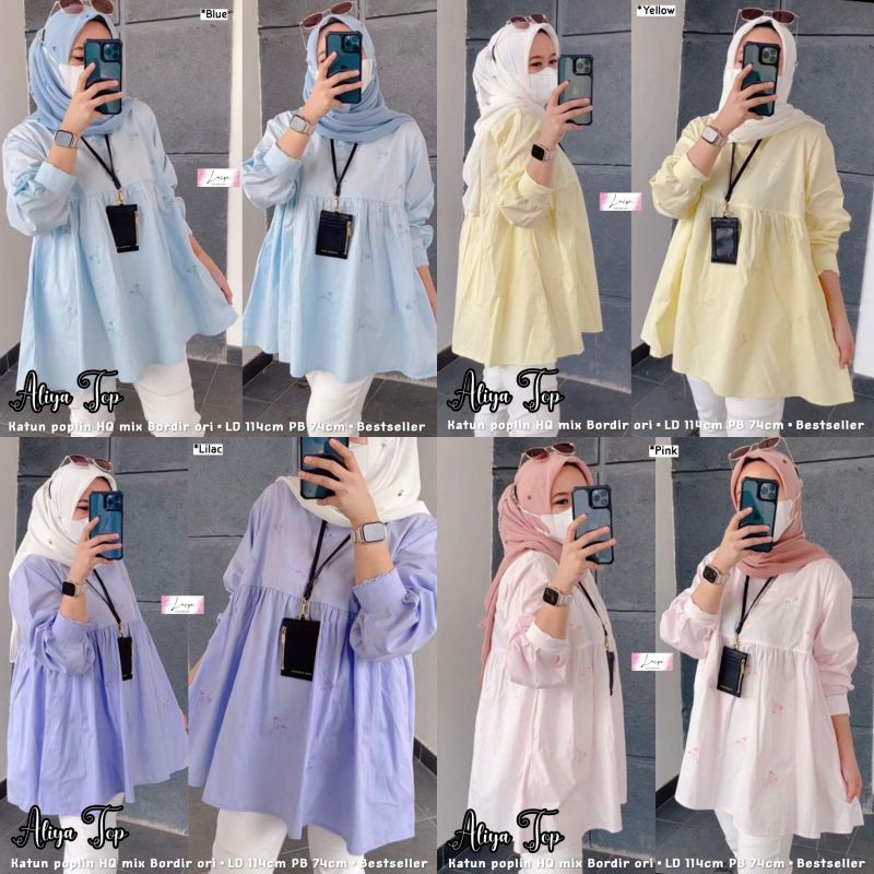 Baju Blouse Wanita Premium Aliya Top By Laiqa