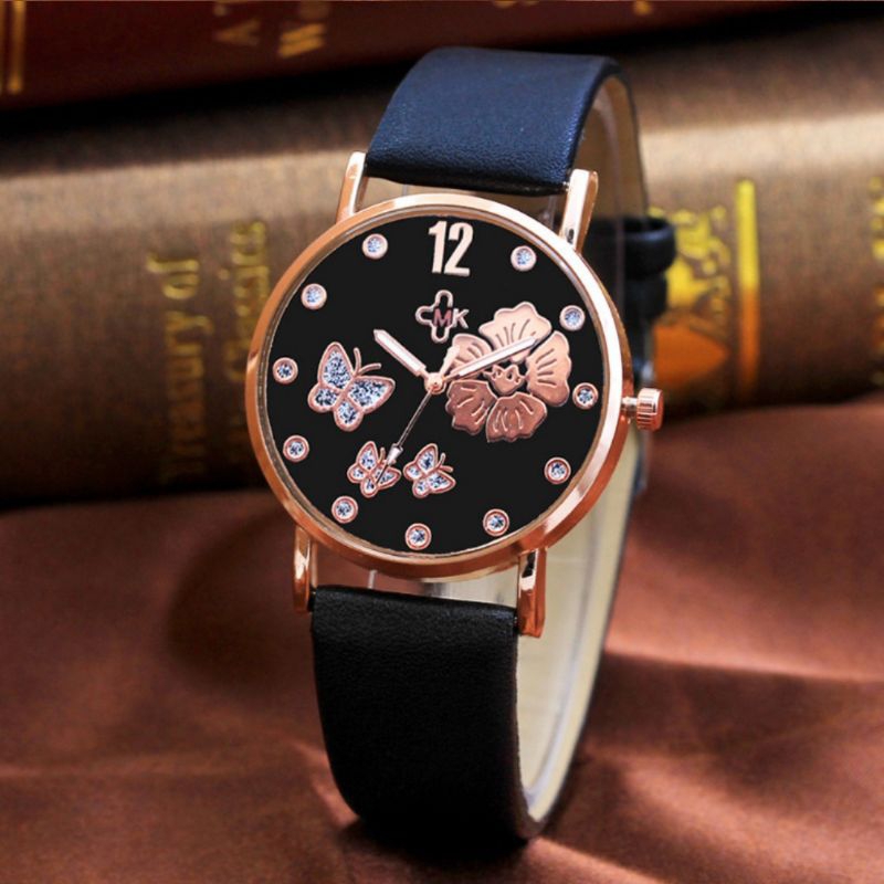 Jam Tangan New Fashion Butterfly Feifei Wanita Analog Quartz