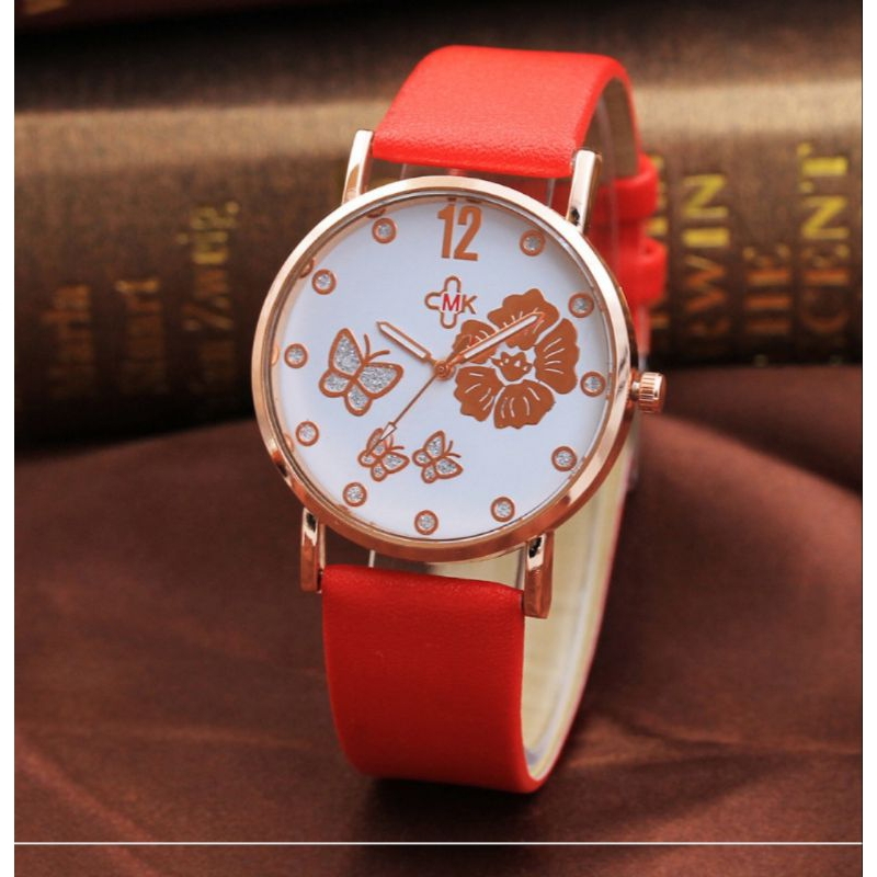 Jam Tangan New Fashion Butterfly Feifei Wanita Analog Quartz