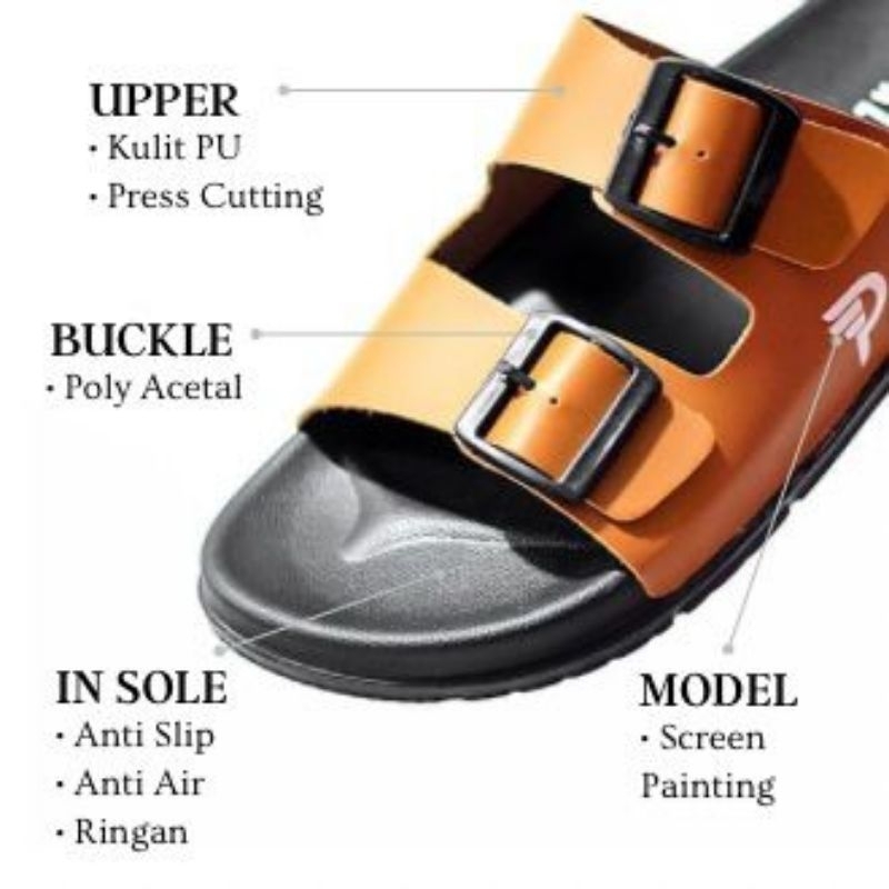 sandal slide PAZEL/sandal laki laki slop ban dua/sandal pria 2023