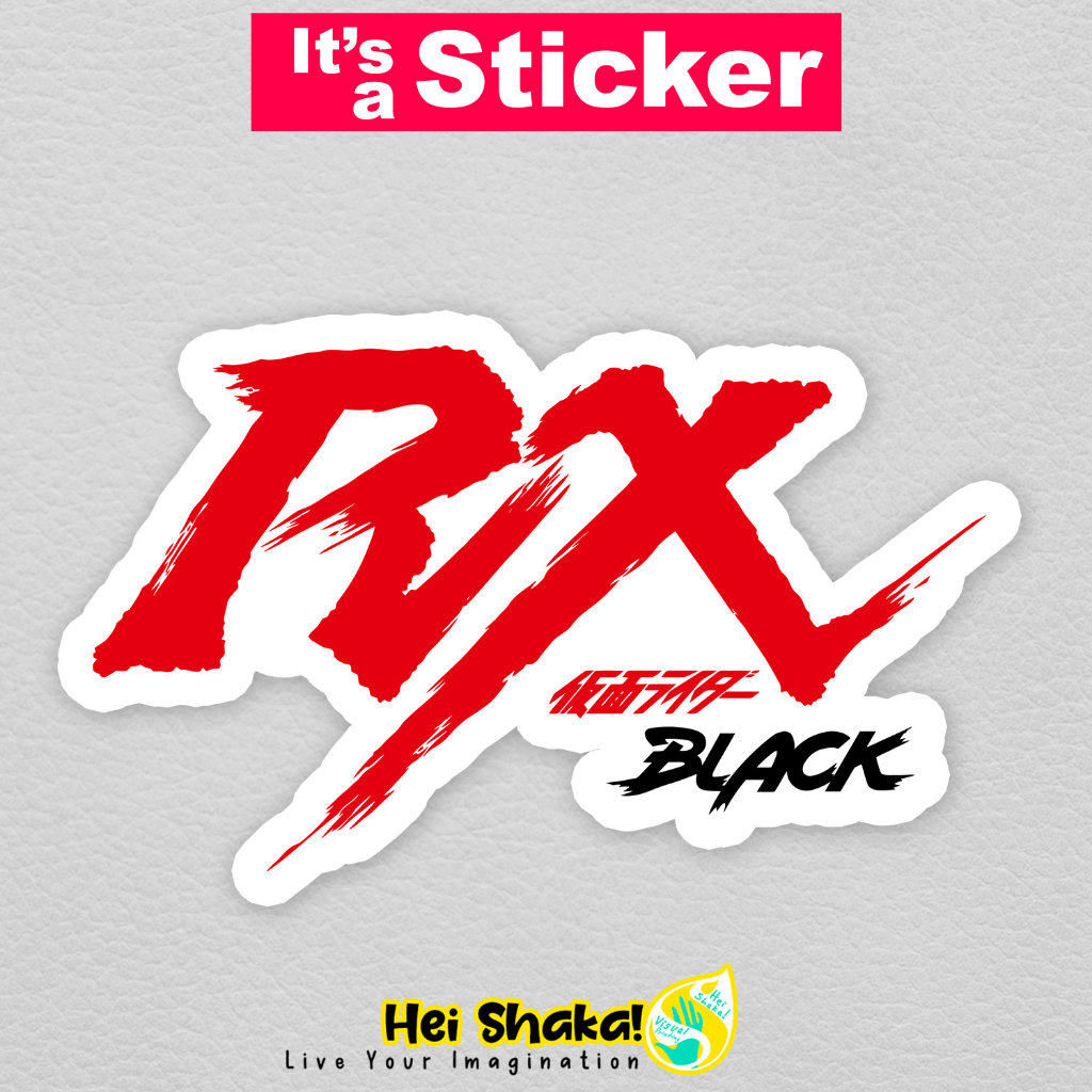 

Stiker Kamen Rider RX Black Sticker Tokusatsu Bahan Vinyl Anti Air
