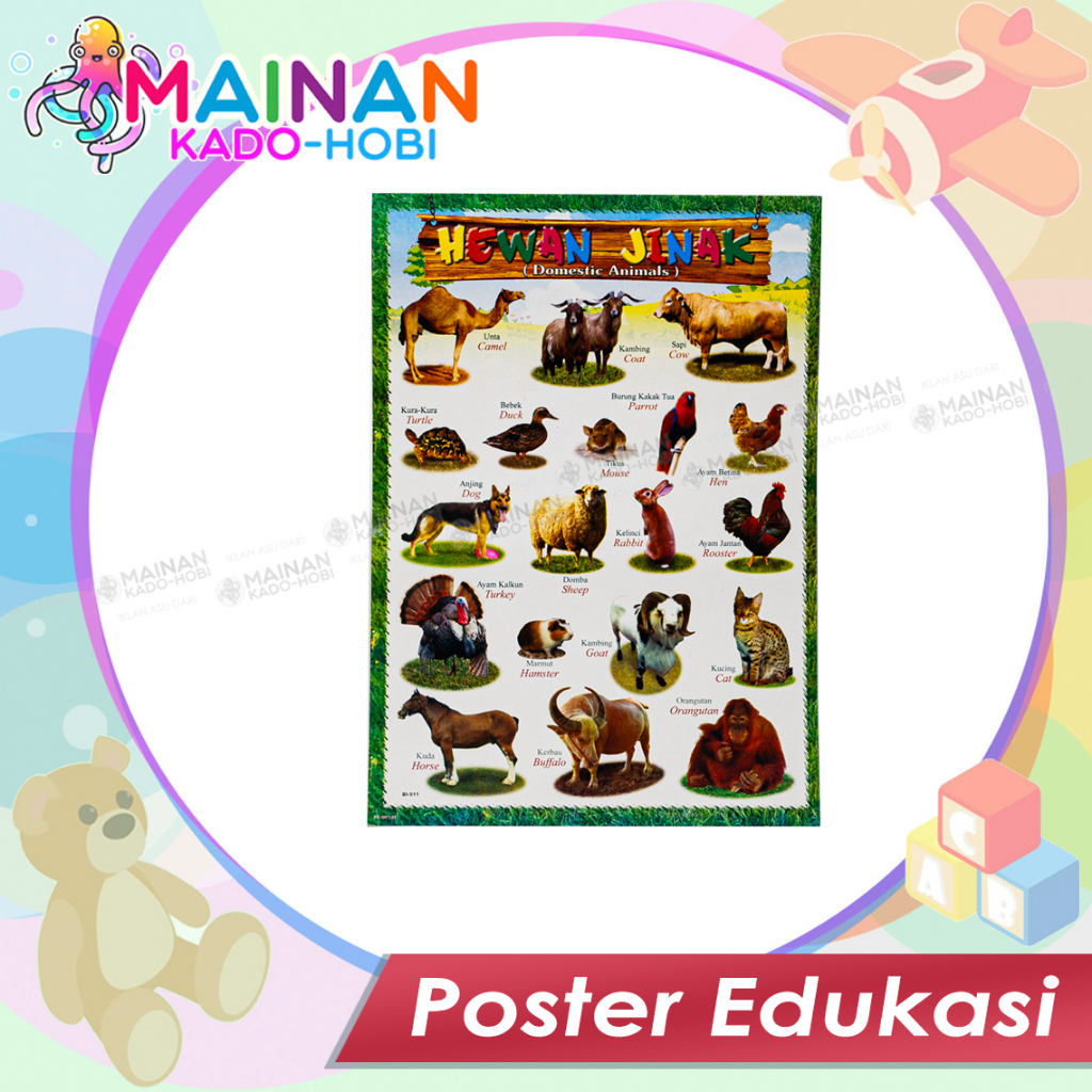 KOLEKSI HOBI MAINAN ANAK POSTER EDUKASI ANAK BELAJAR BERHITUNG GAMBAR
