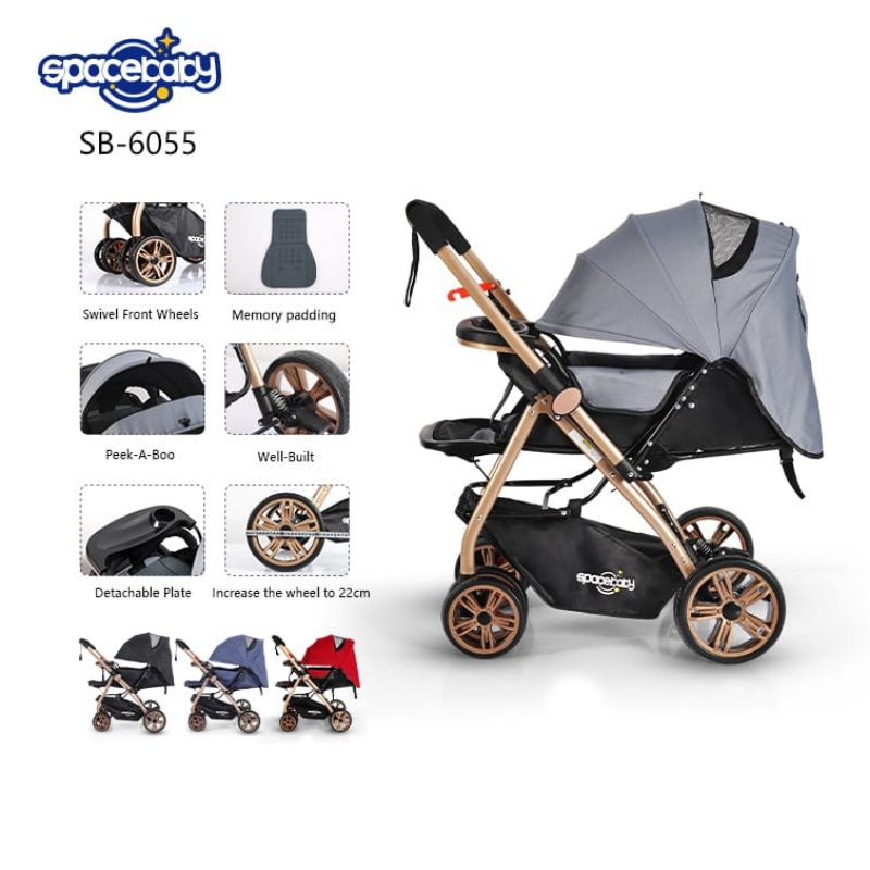 STROLLER SPACE BABY SB 6055 KERETA DORONG BAYI BISA HADAP DEPAN BELAKANG