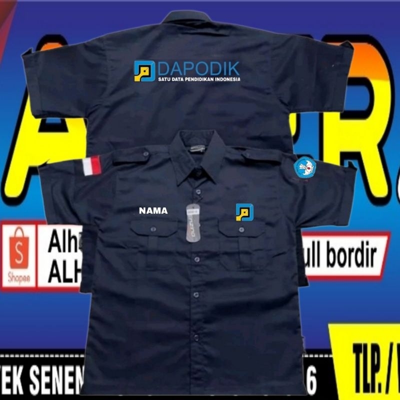 lengan pendek kemeja dapodik baju dapodik seragam dapodik Pdh dapodik pdl dapodik kemeja kerja dapod