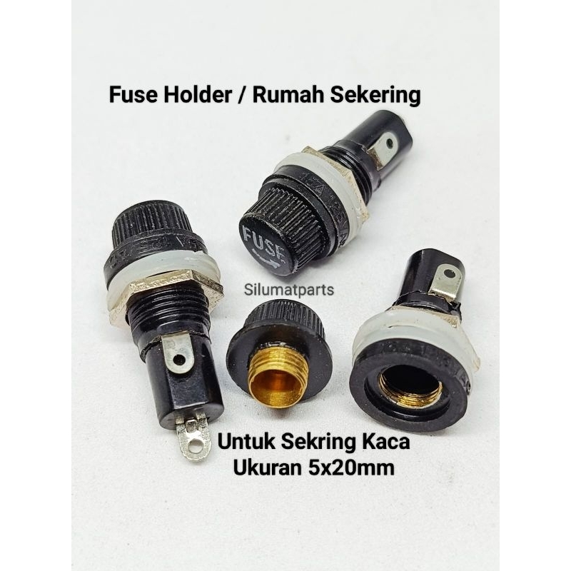 Fuse Holder Kecil 5x20mm / Tempat Sekring 5x20mm Kecil / Rumah Sekring