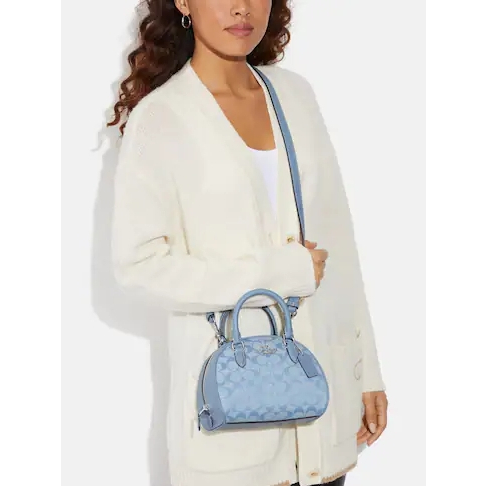 Coach Sydney Satchel In Signature Chambray
